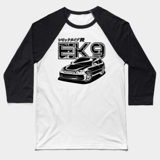 Civic EK9 - Black Print Baseball T-Shirt